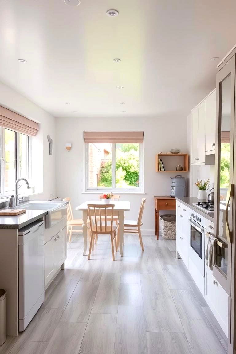 Practical and Water Resistant Sheet Vinyl - 24 Kitchen Flooring Ideas