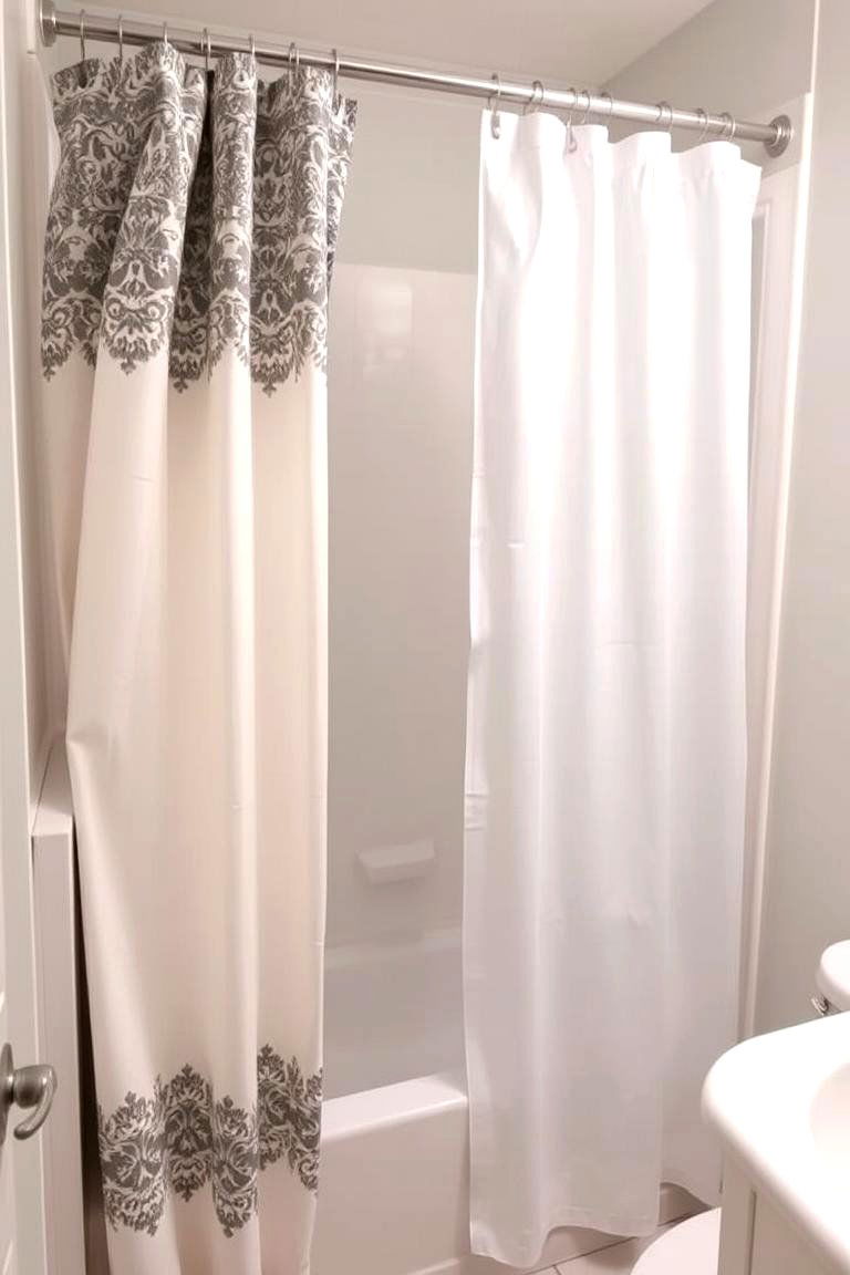 Practicality of a Double Hook Shower Curtain System - 24 Shower Curtain Ideas