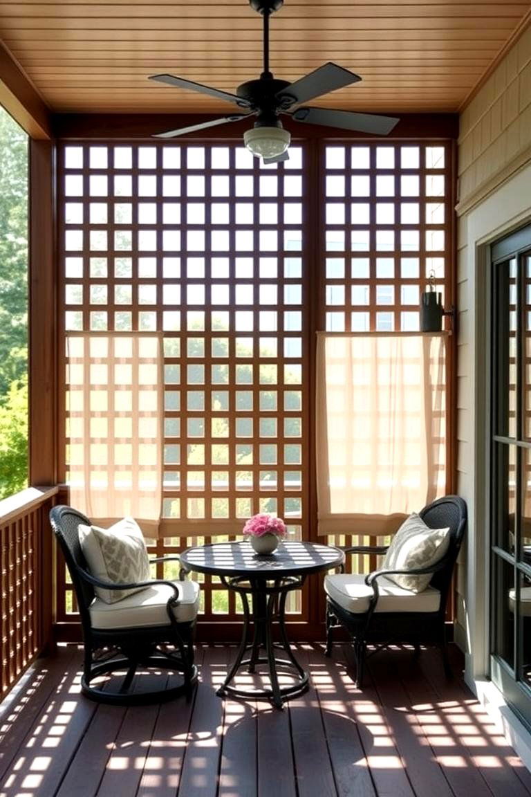Privacy Enhancing Lattice Screen - 24 Deck Lattice Ideas