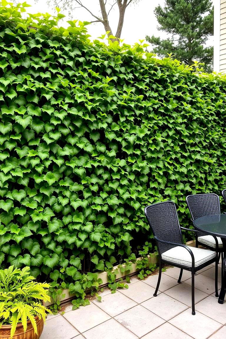 Privacy Fencing with Climbing Plants - 24 Patio Privacy Ideas