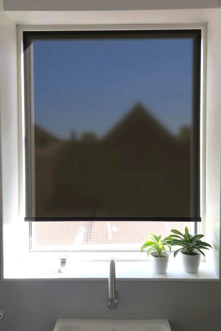 Privacy Film for Simple Protection - 24 Bathroom Window Treatment Ideas