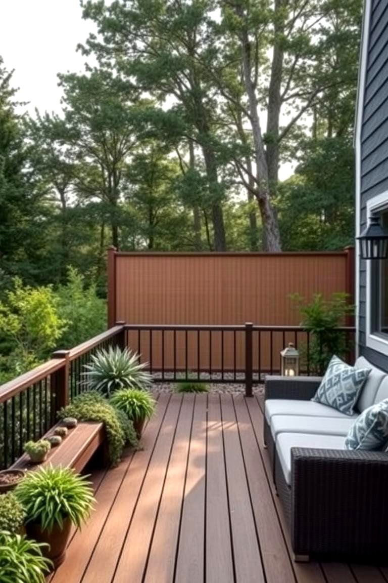 Privacy Focused Deck - 24 Mobile Home Deck Ideas