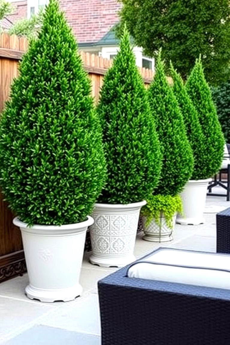 Privacy Hedges in Pots - 24 Backyard Privacy Ideas