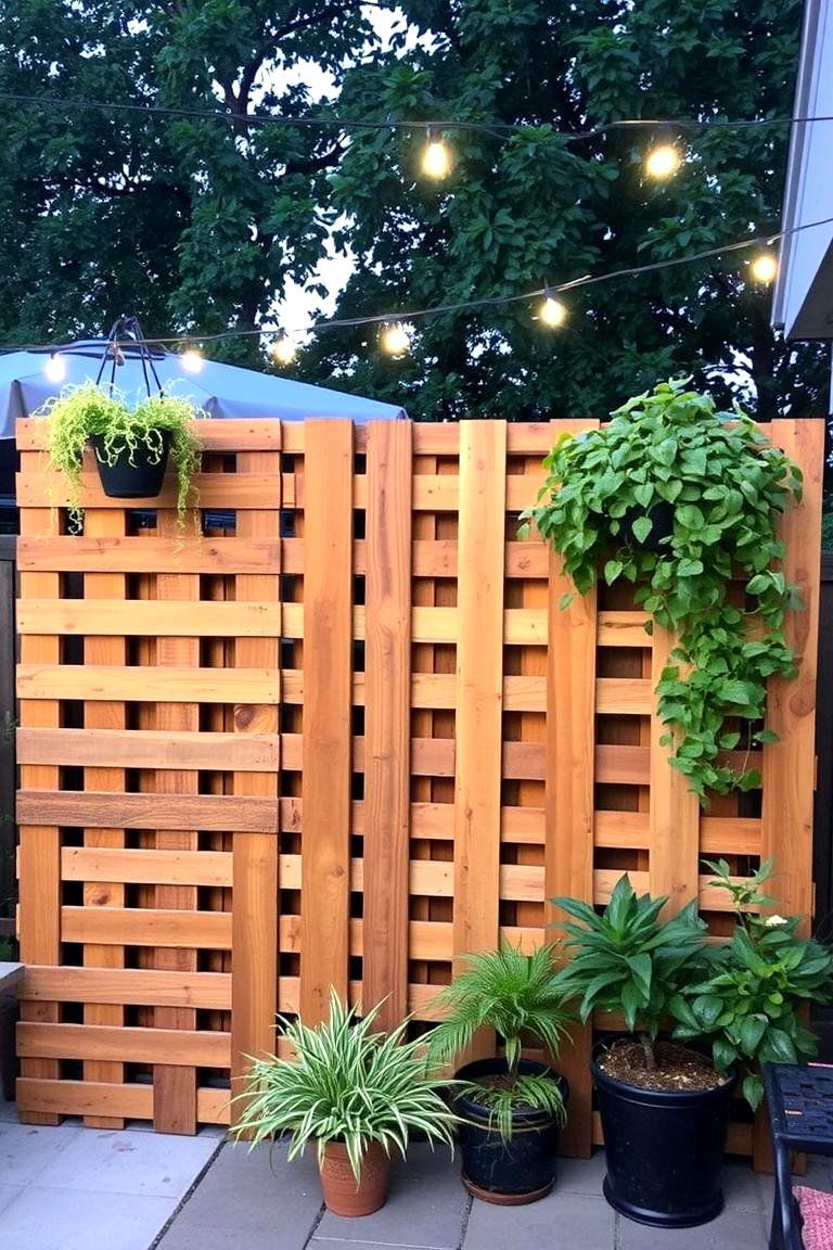 Privacy Screens Made of Pallets - 24 Patio Privacy Ideas