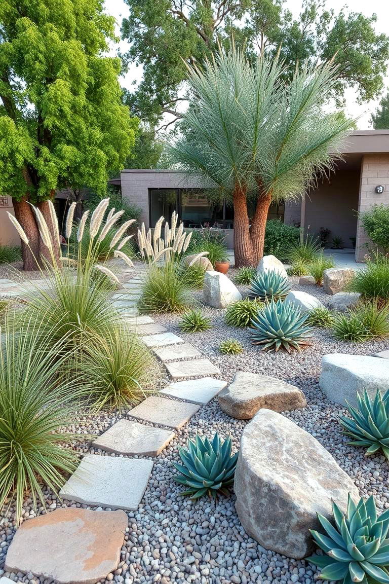 Privacy Screens with Geometric Cutouts - 24 Mid-century Modern Landscaping Ideas