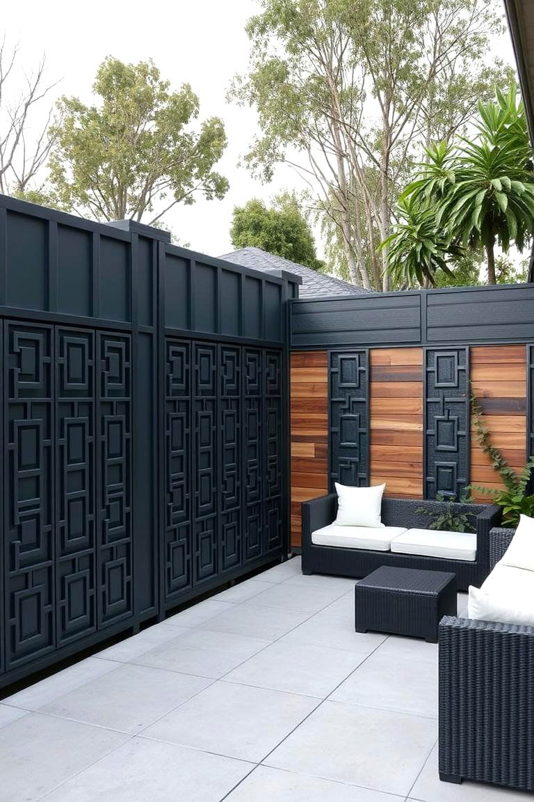 Privacy Screens with a Modern Twist - 24 Backyard Privacy Ideas
