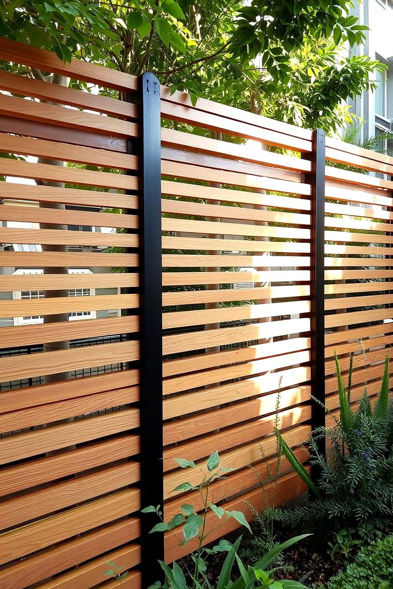 Privacy Slatted Design - 24 Decorative Fence Ideas