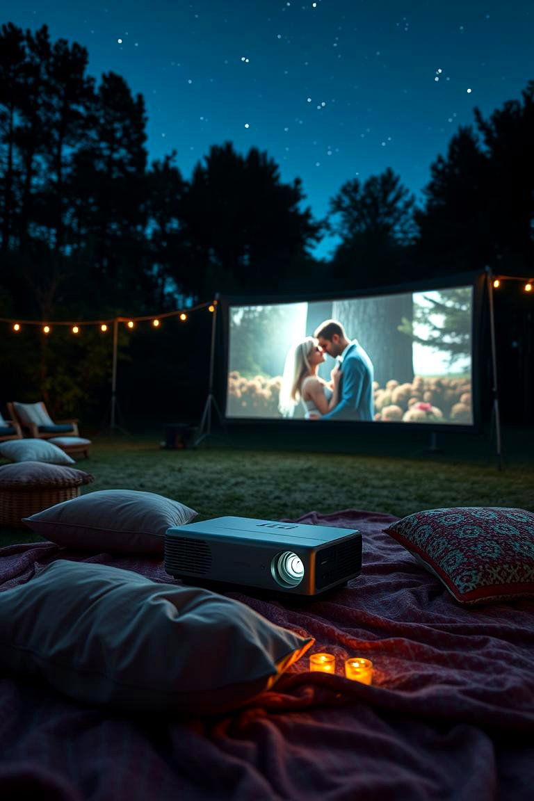 Private Movie Night Under the Stars - 24 10 Year Wedding Anniversary Ideas