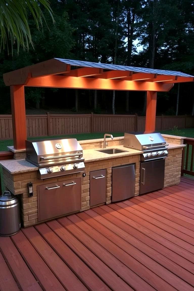 Professional Installation - 24 Outdoor Kitchen on Deck