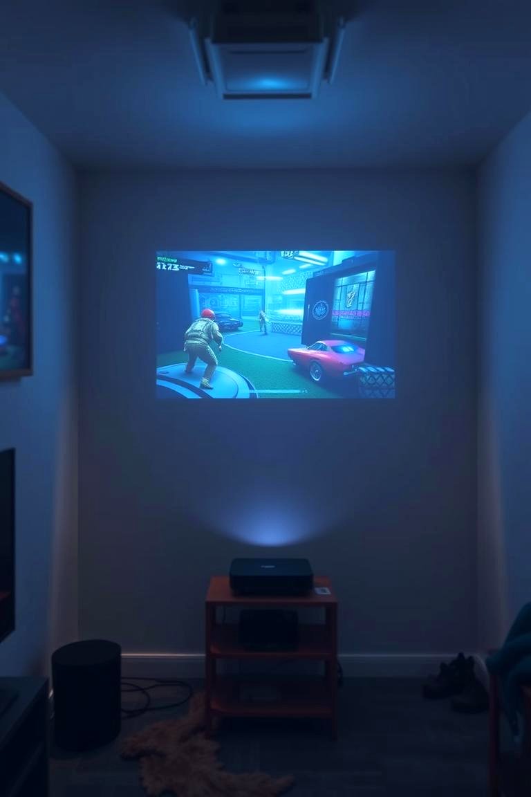 Projector and Screen Setup - 24 Small Game Room Ideas