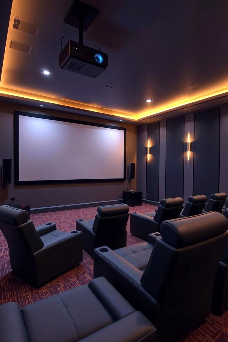 Projector and Screen Setup - 24 Media Room Ideas