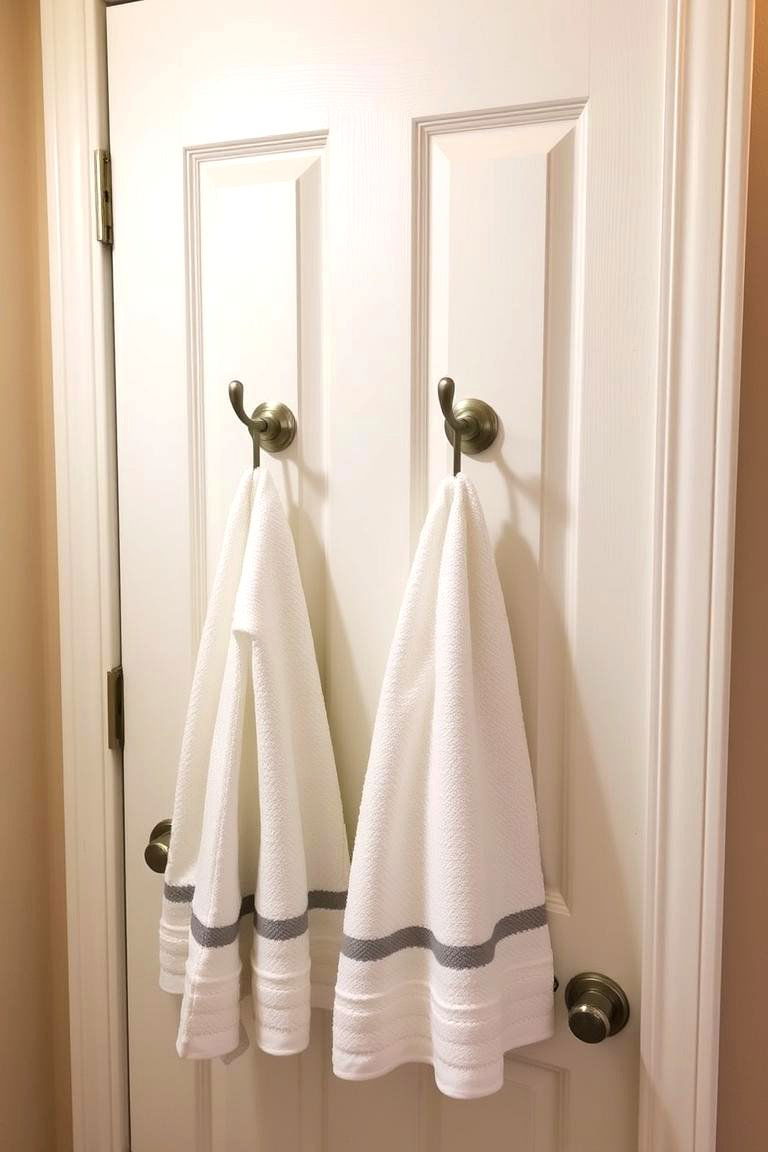 Provide Hooks for Hanging Items - 24 Guest Bathroom Ideas