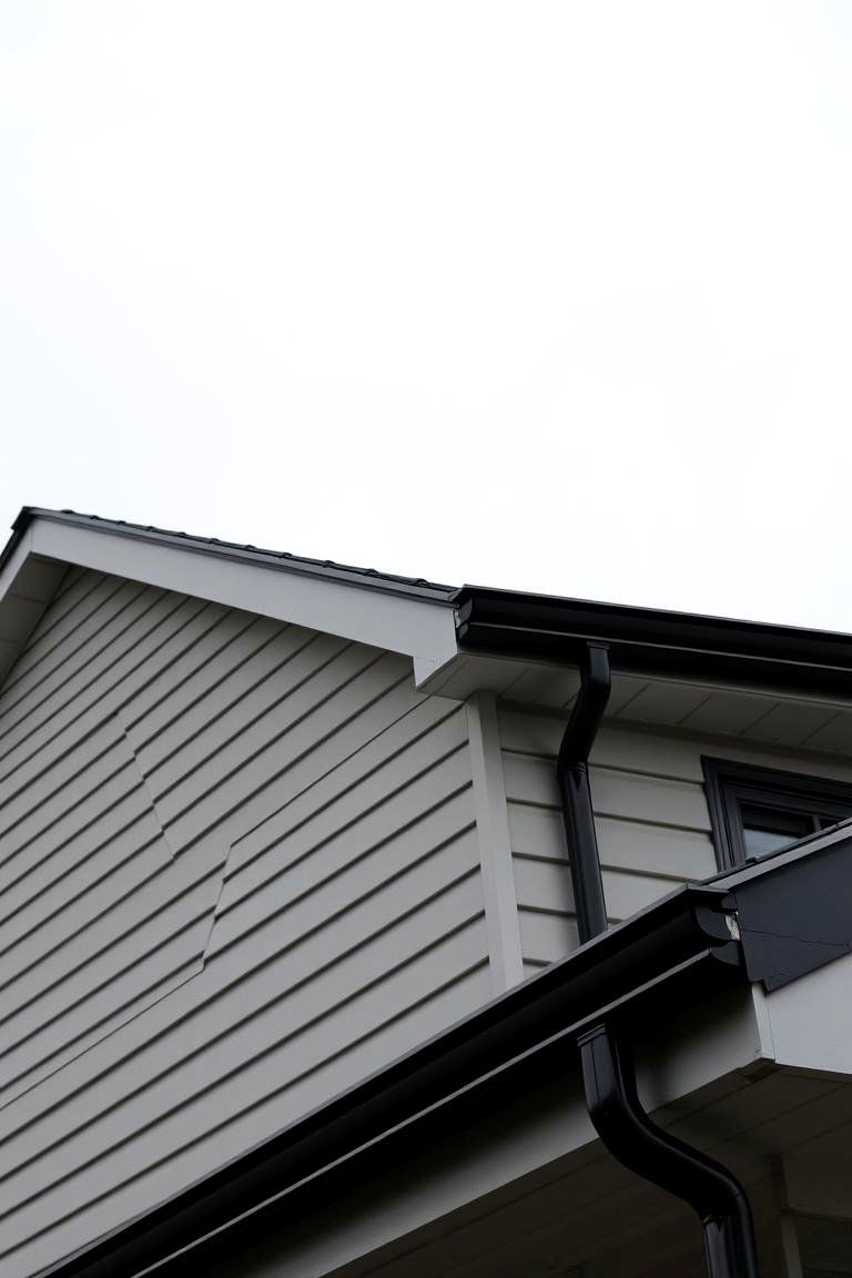 Providing a Crisp and Clean Look - 24 Grey House With Black Trim