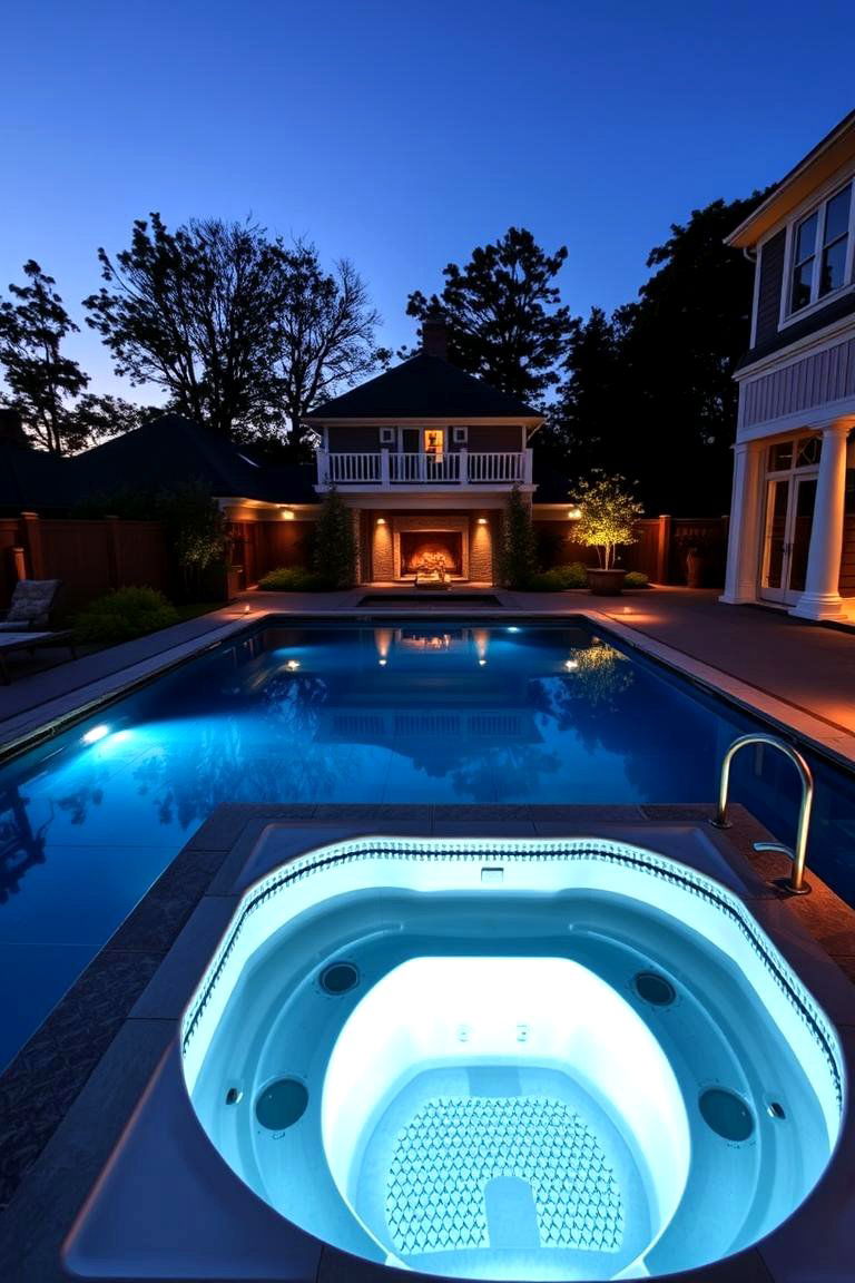 Providing a Private Retreat - 24 Rectangle Pool With Hot Tub