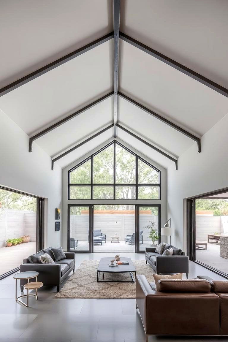 Providing a Striking Interior Focal Point - 24 Vaulted Ceiling With Beams