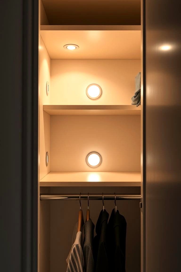 Puck Lights for Focused Brightness - 24 Closet Lighting Ideas