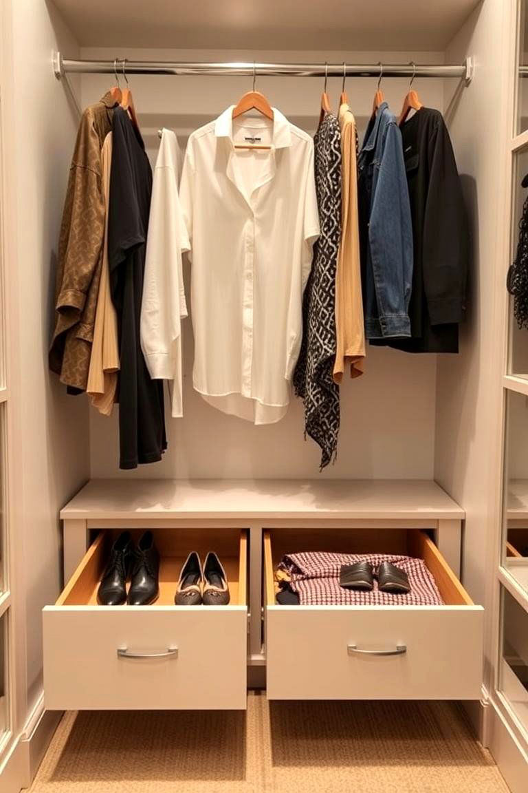 Pull Out Drawers for Easy Access - 24 Dressing Room Ideas