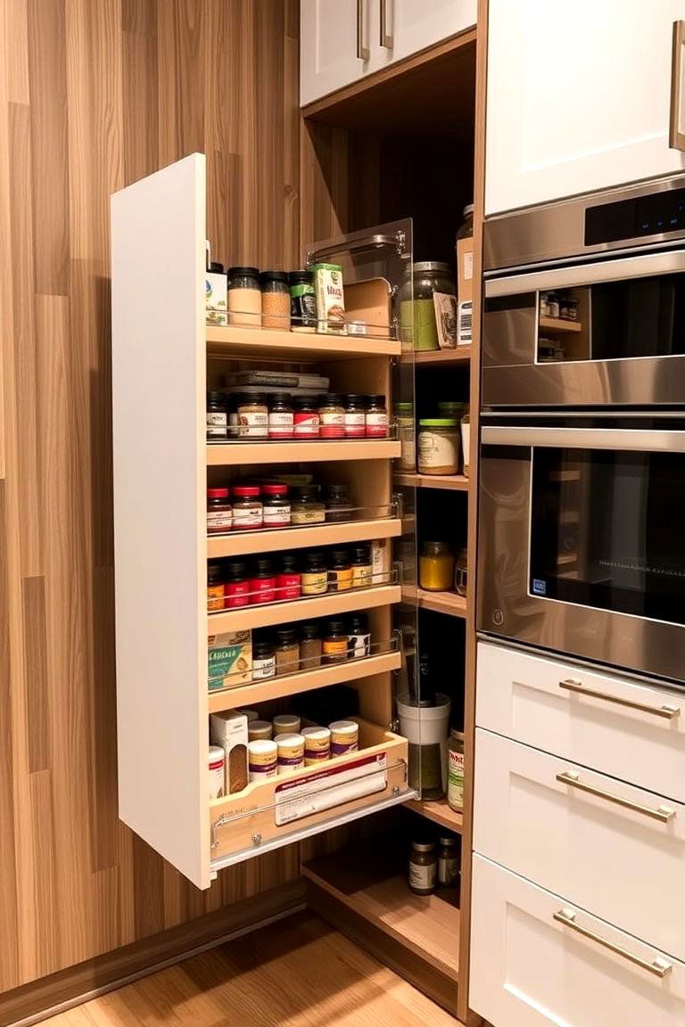 Pull Out Drawers for Easy Access - 24 Larder Cupboard and Pantry Ideas for Your Kitchen