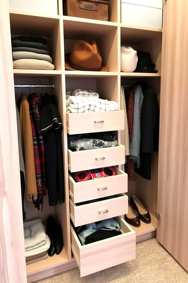 Pull Out Drawers for Easy Access - 24 Closet Ideas