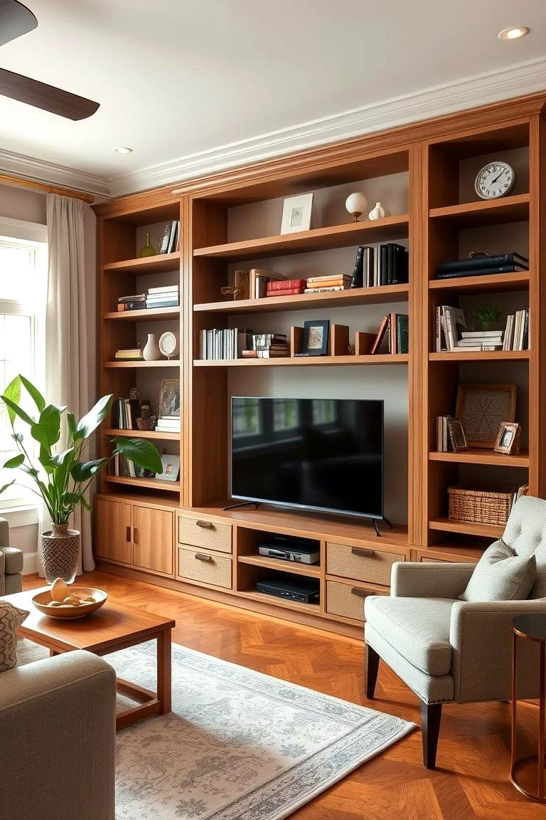 Pull Out Drawers in Existing Furniture - 24 Living Room Storage Ideas