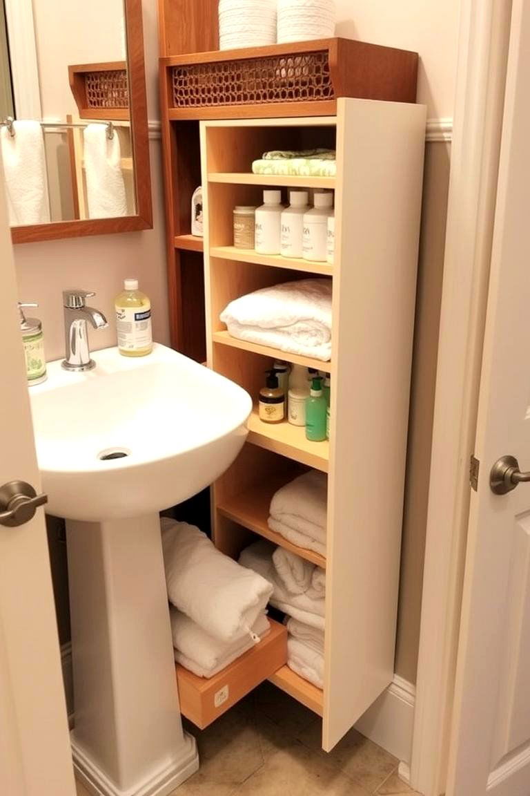 Pull Out Pantry - 24 Bathroom Storage Ideas