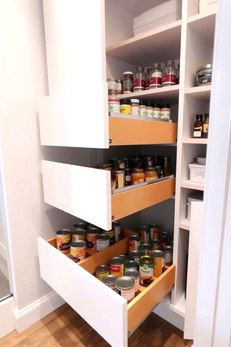 Pull Out Pantry Drawers - 24 Small Pantry Ideas