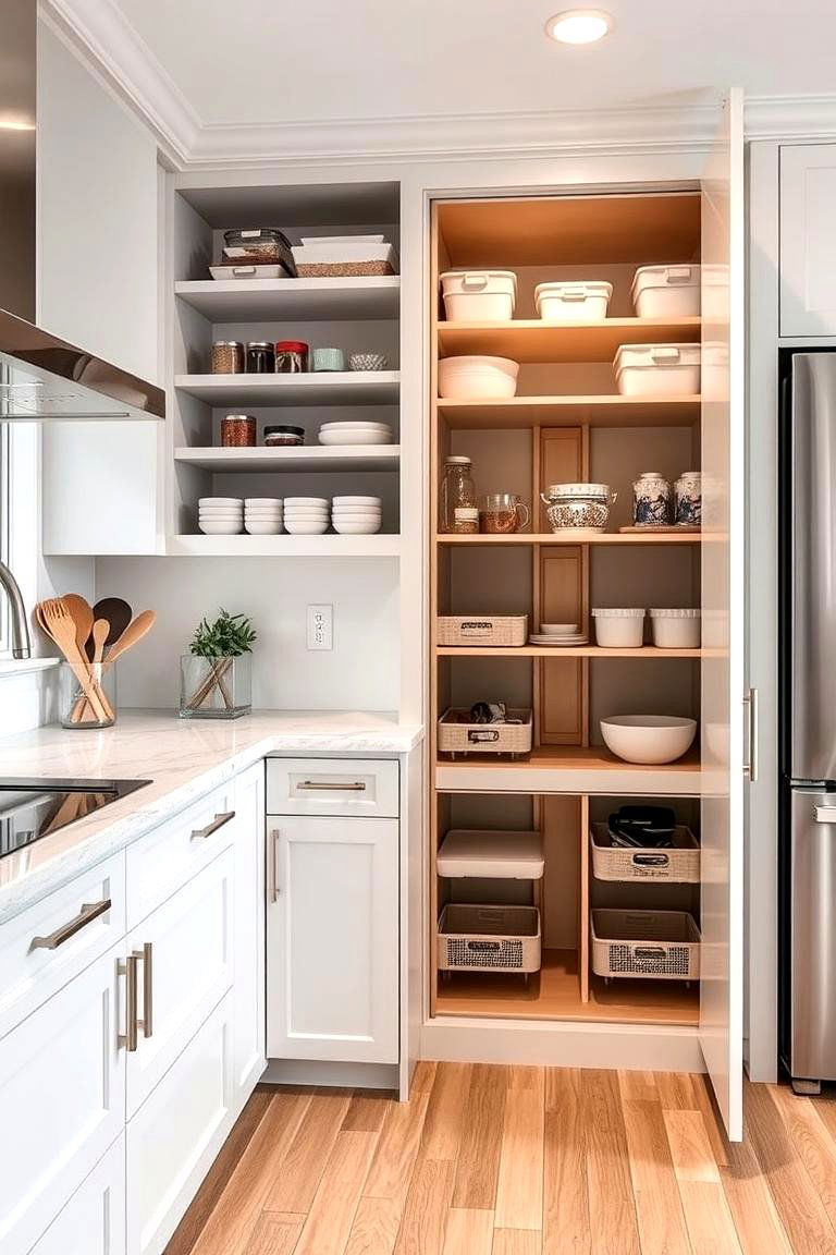 Pull Out Pantry Innovation - 24 One Wall Kitchen Ideas