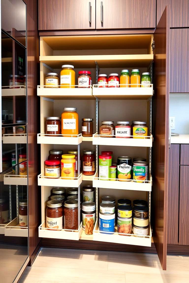 Pull Out Pantry Organizers - 24 Small Kitchen Storage Ideas