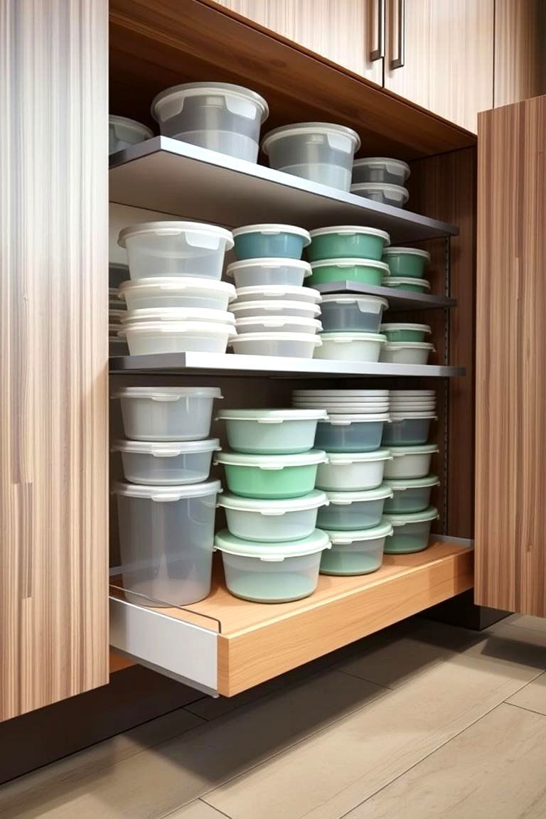 Pull Out Shelves - 24 Tupperware Organization Ideas
