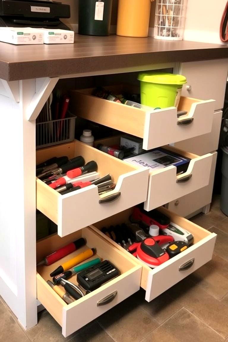 Pull out Storage Drawers for Easy Organization - 24 Basement Storage Ideas