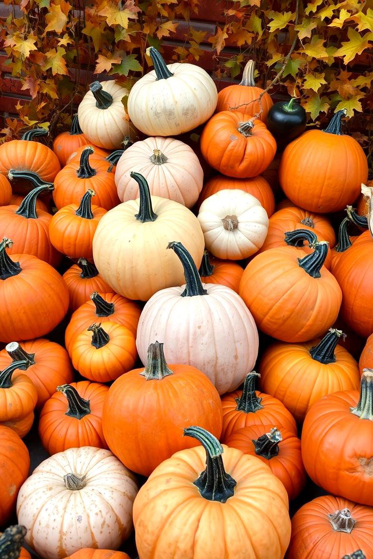 Pumpkin Display Arrangement - 24 Thanksgiving Decoration Ideas