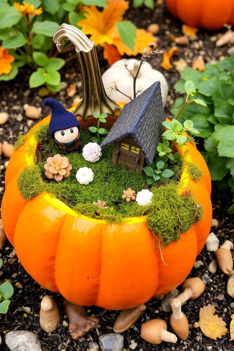 Pumpkin Fairy Garden - 24 Fairycore Bedroom Ideas