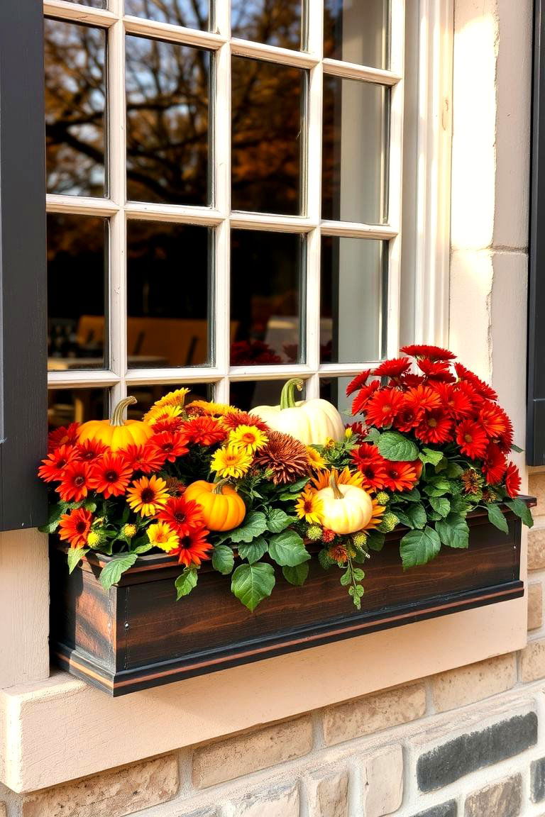 Pumpkin Spice Charm - 24 Fall Window Box Ideas