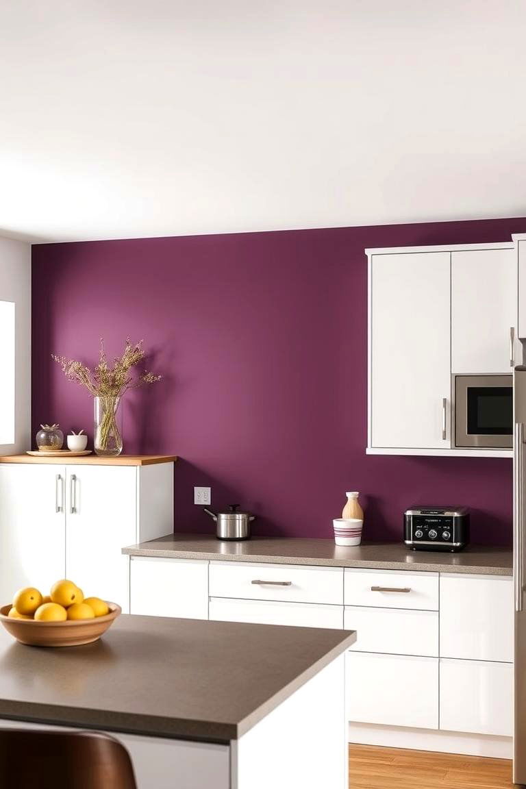 Purple Accent Wall - 24 Purple Kitchen Ideas