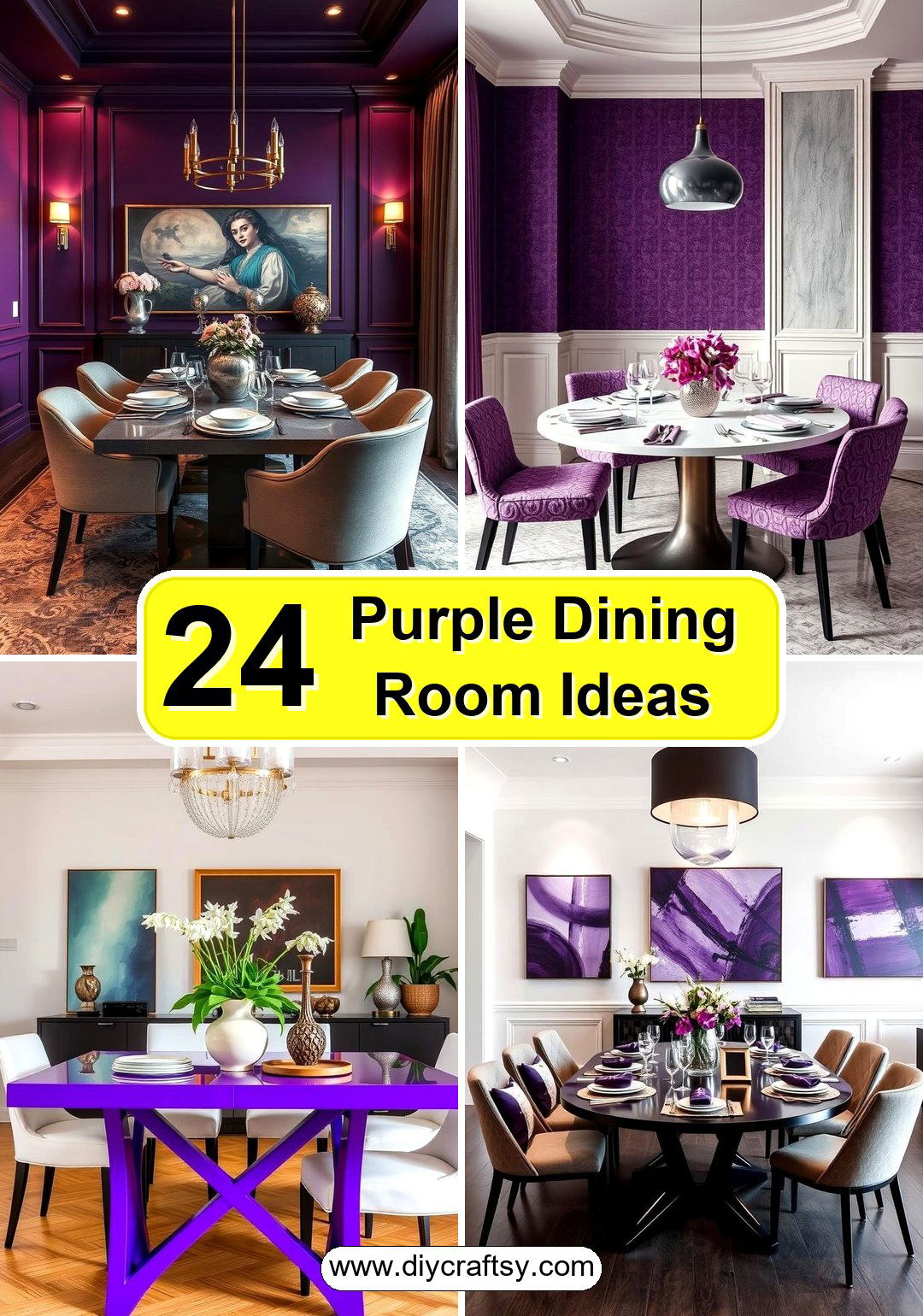 Purple Dining Room Ideas