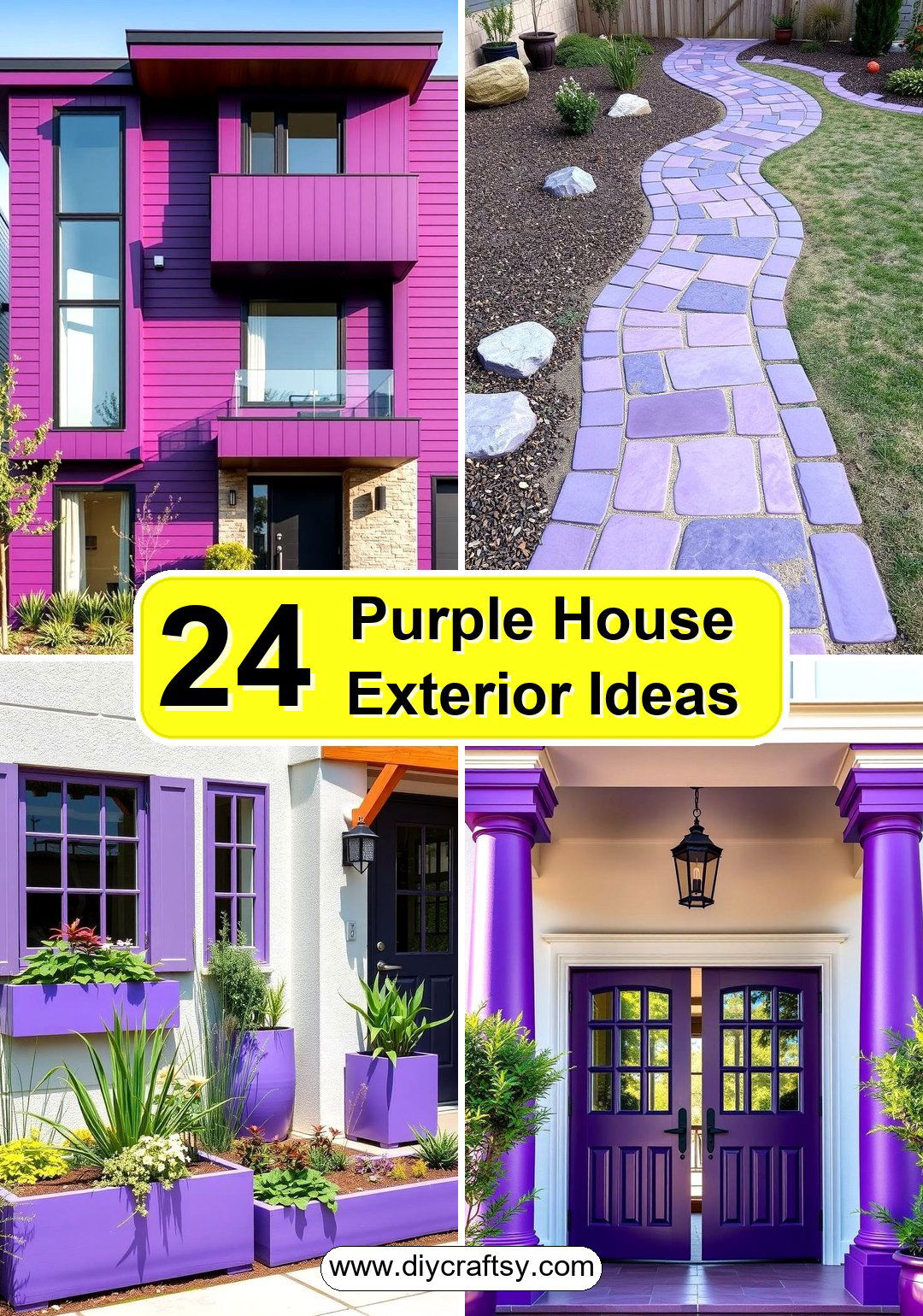 Purple House Exterior Ideas