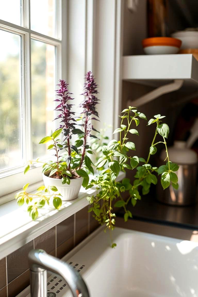 Purple Kitchen Herb Garden - 24 Purple Kitchen Ideas