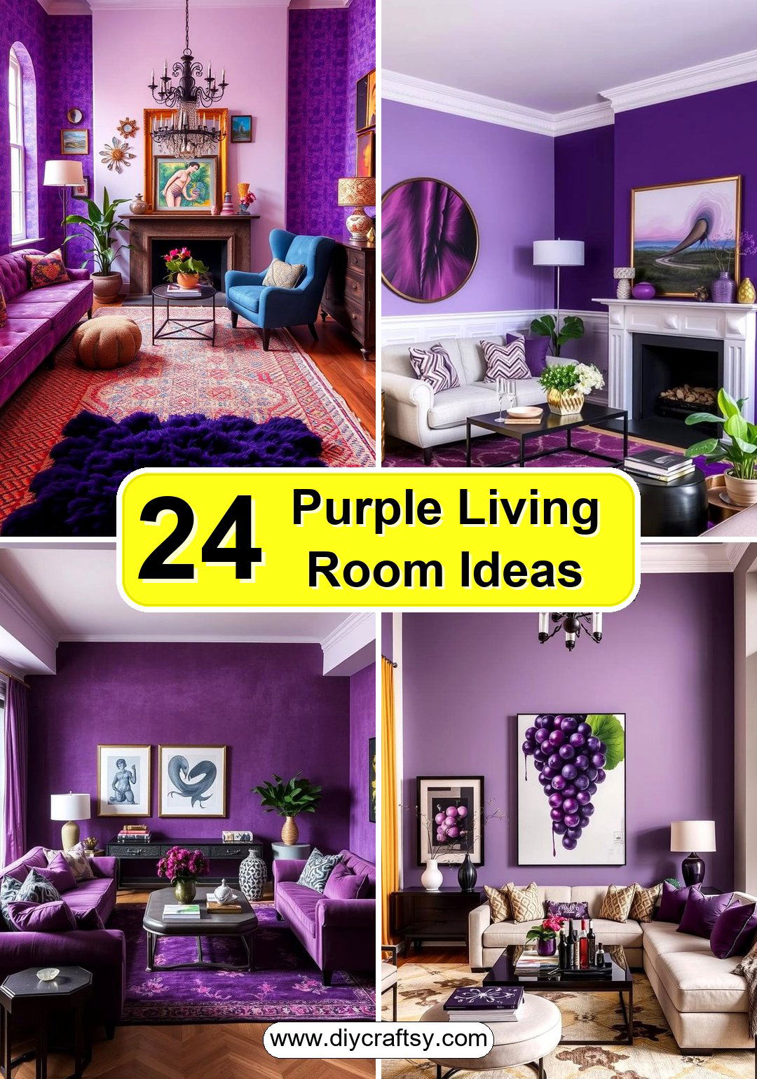 Purple Living Room Ideas