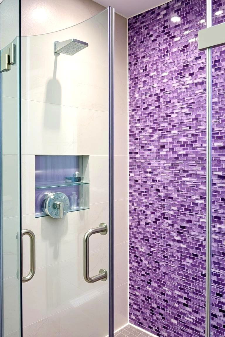 Purple Mosaic Tiles Intricate Patterns of Luxury - 24 Purple Bathroom Ideas