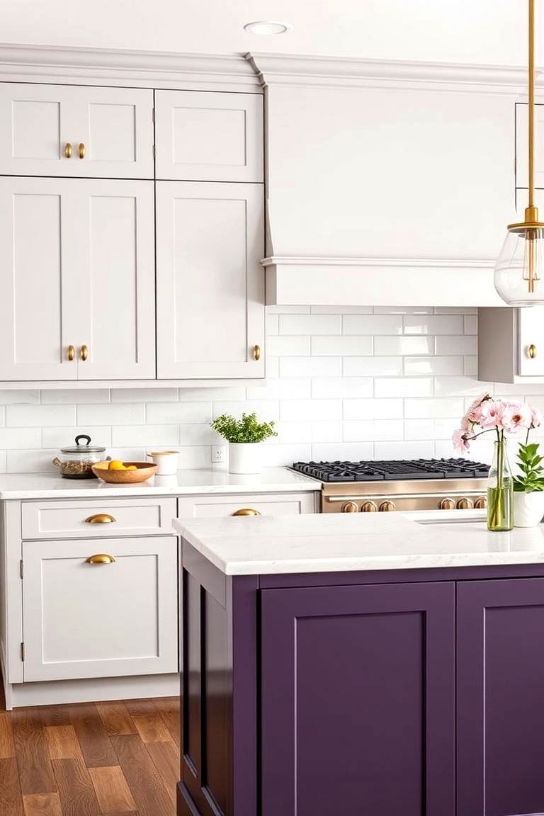 Purple and Gray Color Scheme - 24 Purple Kitchen Ideas
