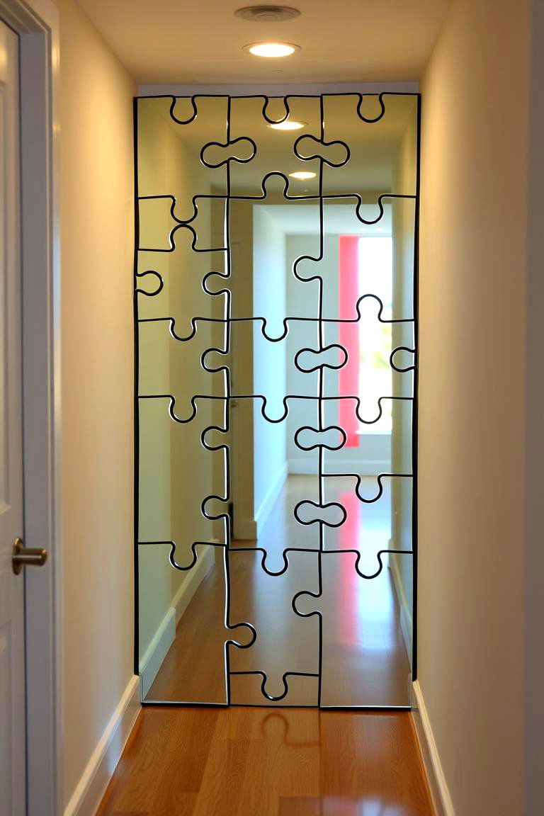 Puzzle Piece Mirror - 24 hallway mirror ideas