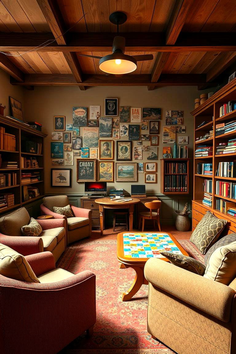 Puzzle and Board Game Den - 24 bonus room ideas