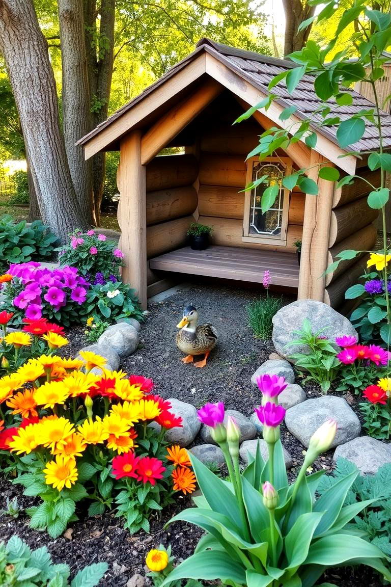 Quaint Garden Duck Retreat - 24 Duck House Ideas