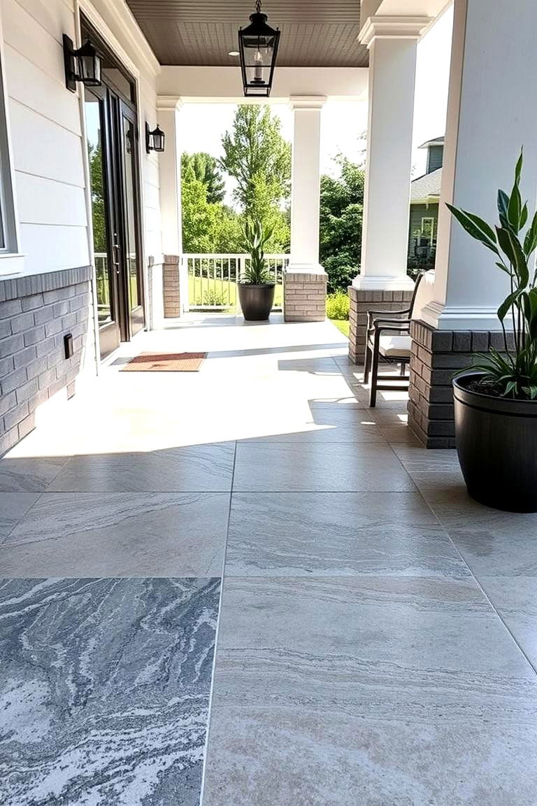 Quartz Composite Tiles - 24 Porch Flooring Options