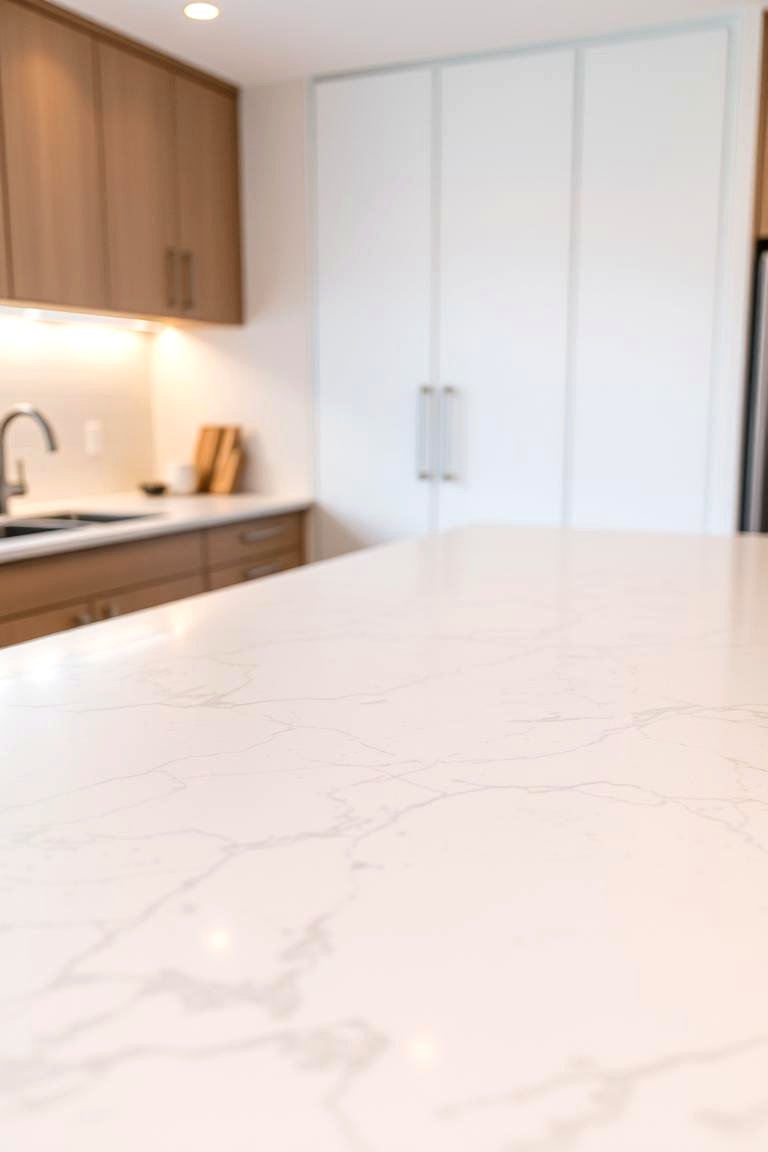 Quartz Consistency - 24 Kitchen Countertop Ideas