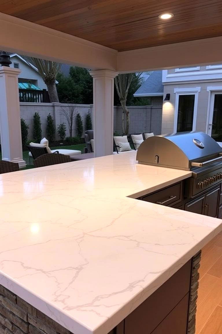 Quartzite Countertops - 24 Outdoor Kitchen Countertop Ideas