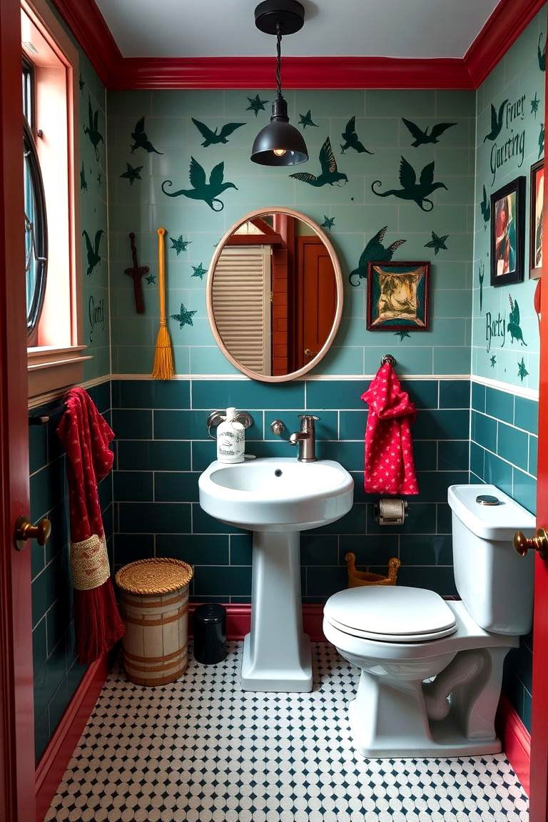 Quidditch Inspired Decor - 24 Harry Potter Bathroom Ideas