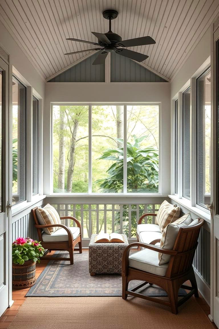 Quiet Reading Alcove - 24 Screened-in Porch Ideas