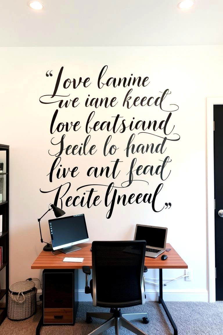 Quote or Typography Mural - 24 Wall Mural Ideas