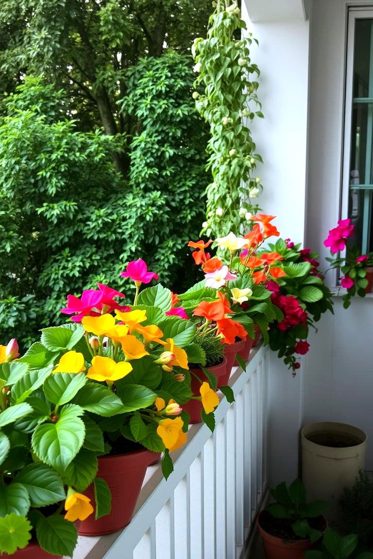 Radiant Begonias - 24 Flowering Plants for Balcony
